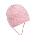 MAXIMO | cuffia bimba con lacci e motivo strass rosa