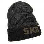 FASHION | CUFFIA lana maglia MOULINE PATCH SK8 nero
