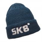 FASHION | CUFFIA lana maglia MOULINE PATCH SK8 blu