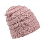 FASHION | CUFFIA BIMBA MAGLIA CON PUNTO STRUTTURATO RELIEVO rosa