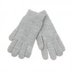 GUANTO MAGICO TOUCH SCREEN CON TRECCIA grigio