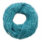 SEEBERGER | collo lana maglia loop cable structure turchese