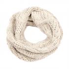 SEEBERGER | collo lana maglia loop cable structure beige