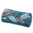 SEEBERGER | fascia lana maglia lurex stripe design turchese