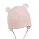STERNTALER | cuffia baby con paraorecchie e lacci rosa