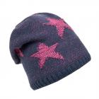 STERNTALER | cuffia beanie lana maglia con motivo stelle blu scuro