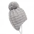 MAXIMO | cuffia lana con pompon e lacci 95575-267173 grigio
