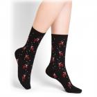 BLEUFORET | calzini donna motivo capriolo nero