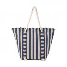 BORSA CANVAS A RIGHE MANICO CORDA 54X20X36 blu