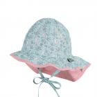STERNTALER | cappello tessuto bambina con coprinuca blu medio