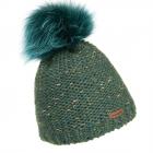 NORTON | berretto lana maglia con pompon volpe verde