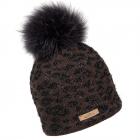 NORTON | berretto pompon donna stampa leo marrone