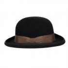STETSON | Nobile bombetta in pelliccia con raffinata decorazione in nastro di gros-grain nero