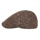 STETSON | Berretto piatto a sei pannelli 100% lana cognac