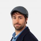 BARTS | Berretto piatto da uomo Driver Cap in misto lana blu