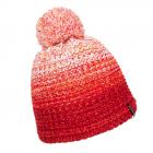 McBeanie | Cappello a pompon in maglia con sfumatura di colore e fodera in pile rosso