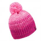 McBeanie | Cappello a pompon in maglia con sfumatura di colore e fodera in pile fuxia