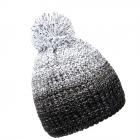 McBeanie | Cappello a pompon in maglia con sfumatura di colore e fodera in pile nero