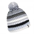 McBEANIE | Cappello in maglia colorata con righe e pompon grigio