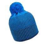 McBEANIE | CUFFIA POMPON LANA blu