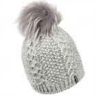 McBEANIE | CUFFIA LANA POMPON VOLPE grigio