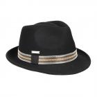 SEEBERGER | Trilby Glitzerband nero
