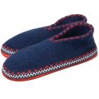 ALPLER | pantofole in pura lana morbida con suola in vera pelle colore blu blu