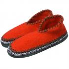 ALPLER | KIDS bellissime pantofole in pura lana con suola vera pelle tutti colori rosso