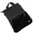 JAILJAM | zaino pelliccia ecologica 33x45cm nero