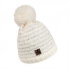 JAIL JAM | cuffia pompon lana maglia con mini paillettes bianco