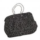 FASHION | Borsa Nyl imbottito con stampa floccata nero