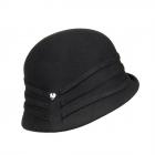 FASHION | Cappello Cloche Feltro con motivo diagonale nero