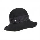 FASHION | Cappello Cloche Feltro con bordo elastico a righe nero