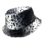 FASHION | Cappello Bucket ecopelliccia stampata nero
