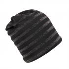 FASHION | CUFFIA BEANIE DONNA A RIGHE LUREX nero