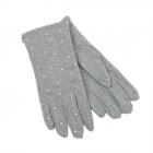 FASHION | GUANTO FELPA CON STAMPA CUORI GLITTERATA grigio