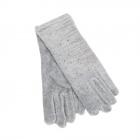 GUANTI IN PILE DA DONNA CON SIMMETRIA BORCHIE grigio