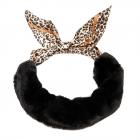 FASHION | COLLO ECOPELLICCIA CON FOULARD REMOVIBILE nero