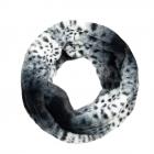 FASHION | COLLO DOPPIO IN ECOPELLICCIA ANIMALIER 21X78CM nero