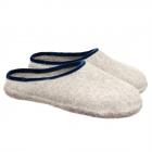 HAUNOLD | Ciabatte in feltro grigio/blu per collo alto grigio/blu