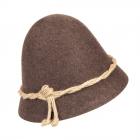 HUTTER | Cappello in feltro lana tascabile con corda marrone