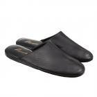LEONARDOS | Pantofola da Viaggio in pelle vitello nero nero