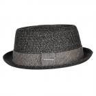 STETSON | Elegante treccia Pork Pie in cellulosa di viscosa in una combinazione di colori bicolore s grigio