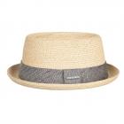 STETSON | Elegante treccia Pork Pie in cellulosa di viscosa in una combinazione di colori bicolore s beige