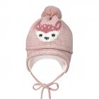 MASSIMO | Cappello da bambina con pompon attaccato rosa