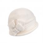 WILLI | Cappello in lana follato con applicazioni bianco