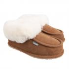 AXELDA | pantofole in vero montone modello Copenhagen chestnut/white beige
