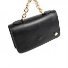 GRANADILLA | Pochette in pelle con catena e perle nero