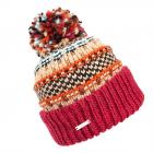 SEEBERGER | Cuffia con risvolto con pompon rosso