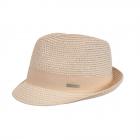 SEEBERGER | Cappello da donna in paglia trilby con nastro in gros-grain naturale